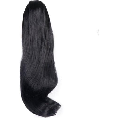 BESTUNG 15Inch Straight Curly Styled Clip in Claw Ponytail Extension Synthetic Hairpiece 130g with Jaw/claw Clip