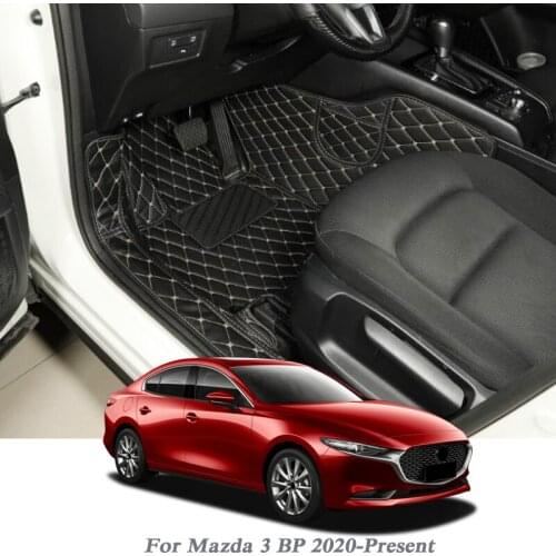 Car Styling PU Leather Foot Mat For Mazda 3 BP 2020-Present LHD Floor Carpet Protector Waterproof Pad Auto Internal Accessory