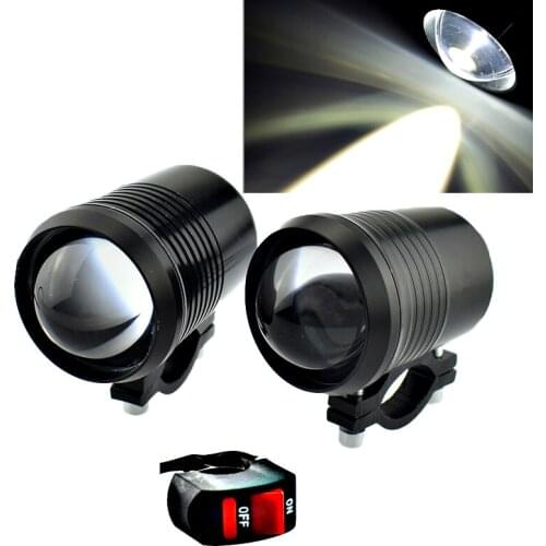 Motorcycle Work lights LED headlights 12v 6500K super bright fog spot lamp motorbike headlamp LED auxiliary driving head lights