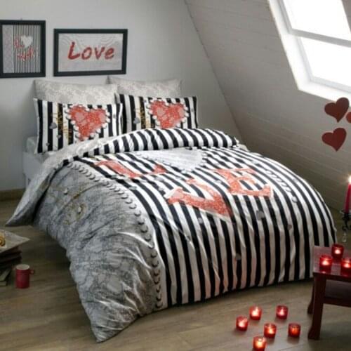 TAC TEXTILE ONE SIZE DUVET COVER SET %100 COTTON HOME DECORATION BEDROOM TEXTILE LOVE SERIES