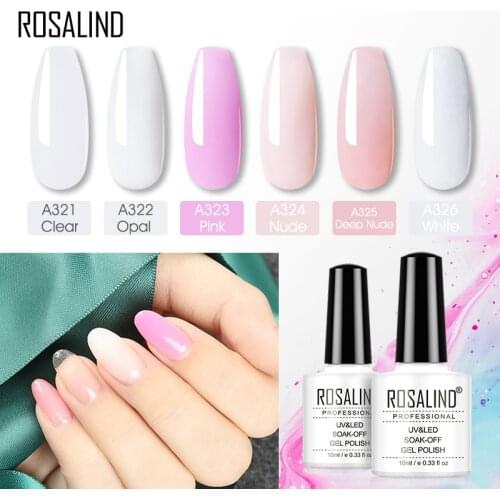 ROSALIND Poly For Nail Extension Gel 10ml Semi Permanent Nail Polish UV Nails Art Poly builder Set Gel Varnishes polish