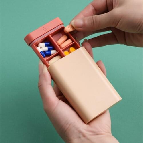 6 Slots Moisture-proof Pill Box Portable Pill Cases Travel Dispen Storage Container Colorful Drug Dispenser Packing Container