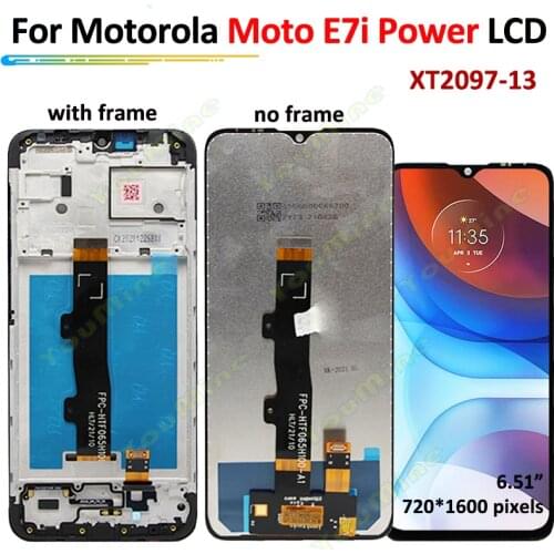 For Motorola Moto E7i Power LCD display touch screen Panel Glass digitizer Assembly For Moto E7i Power XT2097-13 LCD Display
