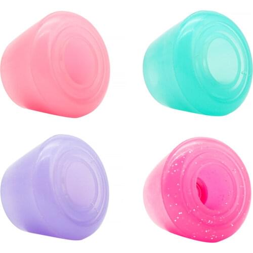 1 Pair PU Double-Row Four Rounds Roller Skate Toe Stoppers Wear-resistant Brake Roller Skating Accessories With Screw Driver