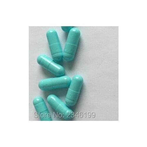 1000pcs/lot Empty Light Blue Capsule Shells, DIY Empty Size 0# Various Powder Refillable Bottle, Cosmetic Mask Sub Container