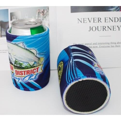 200pcs Can Cooler Custom Print Any Design DIY Gifts Neoprene Stubbies With Bottom Logo Full Wrapped Around Print Stubby Holders