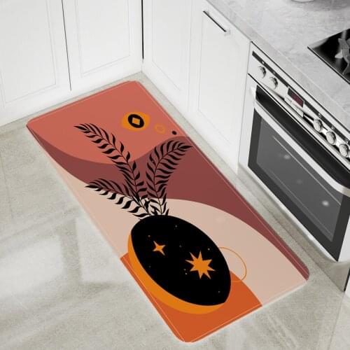 2021 Nordic Modern Floor Mat Kitchen Area Anti-Slip Rugs Home Bedroom Livingroom Bathroom Abstract Printed Hallway Carpet