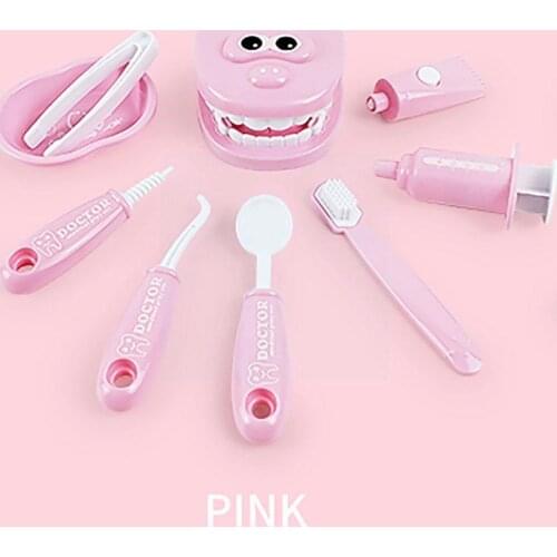 9Pcs Kids Pretend Play Dentist Check Teeth Model Set Role Toys Educational Medical 9P Kit Doctor Simulation For Kids Gift P L9X3