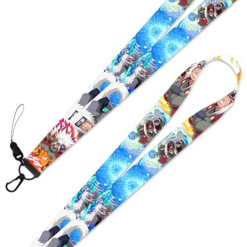 Anime Jiraiya Ninja Lanyard Keychain Peripheral Pendant Detachable Cassette Rope Hand Rope Wristband
