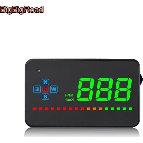 BigBigRoad 3.5 inch Car Auto Hud Head Up Display Digital GPS Speedometer Windscreen Projector Overspeed Warning