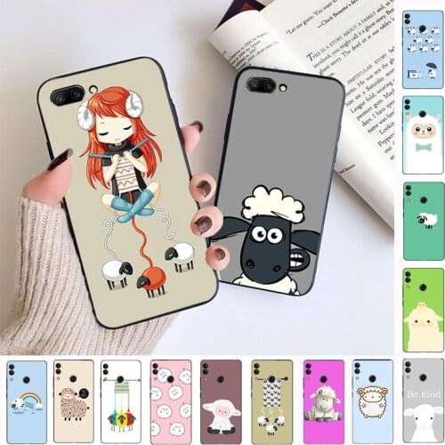 Knitting Meditation sheep mutton cartoon Phone Case For huawei honor 10 10i 8c 8A 8X 9 9A 9lite 20 20s 20i 20lite mate20 Coque