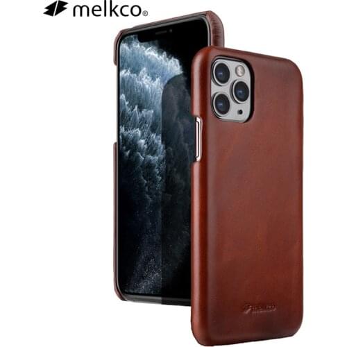 Melkco Retro Genuine Leather Case for iPhone 11 Pro Max Xs Max Luxury Business Cowhide Phone Case for iPhone Xr X Back Cover