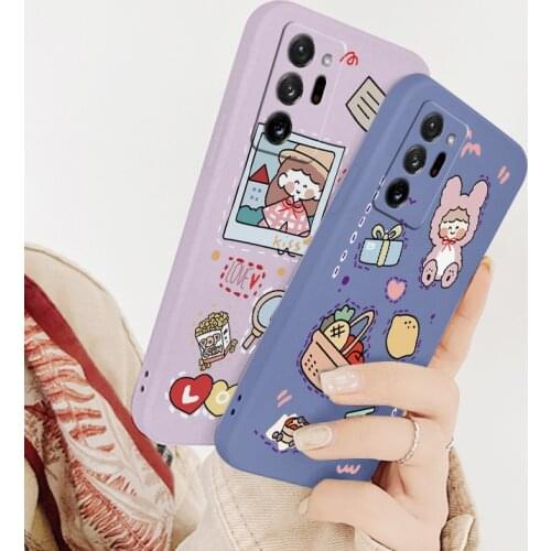 Girl Lens Protection Case For SamsungGalaxy A72 A52 A42 A32 A22 A21S A02S Soft Phone Cover ForA12 A02 A71 A51 A41 A31 Case Coque