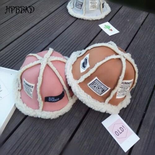 HPBBKD Kids Bomber Hats Fashion Winter Plus cashmere Trapper Hat With Ear Flap Boys cap Warm caps Child beanie Ear Flap GH459