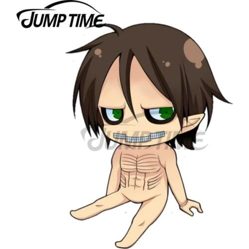JumpTime 13 x 6.3cm Eren Jaeger Titan Attack on Titan Car Sticker Creative Vinyl Car Wrap Windows Surfboard Waterproof Decal