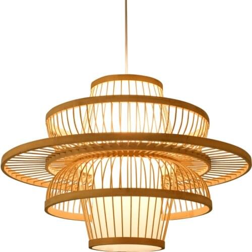 Chinese chandelier, bamboo art, bamboo weaving, pastoral restaurant, hotel bedroom balcony, Japanese lantern LL0315