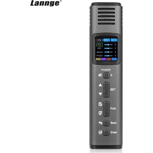 Lannge HK-620 Multi-Functional DSP Intelligent Microphone Mobile Phone Microphone with Sound Card Colorful LCD Screen 5 kinds