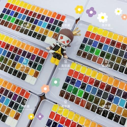 M.Geraham watercolor paint 70 colors mini color test acuarelas art supplies for artist aquarela gouache paint