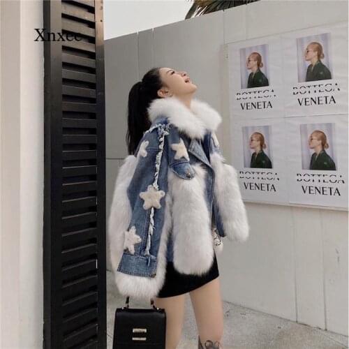 Blue 2019 Design Cold Winter Thick Fleece Overcoat Woman Jacket Floral Print Long Hoody Coat Casaco Feminino Jaqueta Feminina