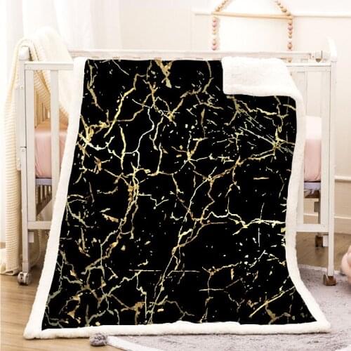 Marbling 3D Printed Plush Throw Blanket Never Sleeping School On The Sofa Soft Sherpa Fleece Microfiber Bedspread Warm Blanket