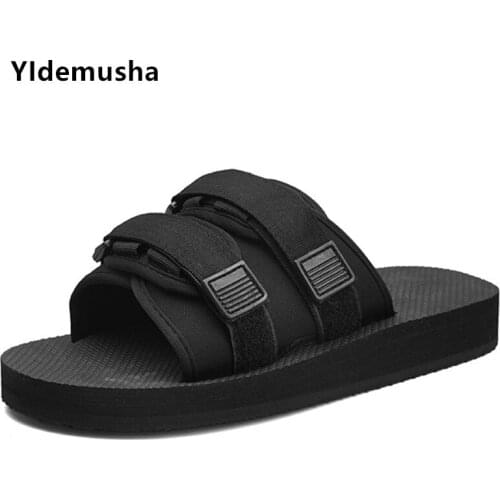 2020 Slippers Men Summer Flat Sandals Lovers Casual Beach Flip Flops Men Shoes Non-slip Indoor House Home Slippers Big Size 46