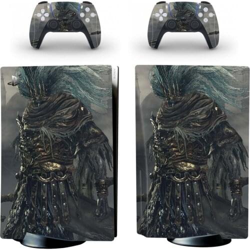 Ghost Style PS5 Disc Edition Skin Sticker for Playstation 5 Console & 2 Controllers Decal Vinyl Protective Skins Style 1