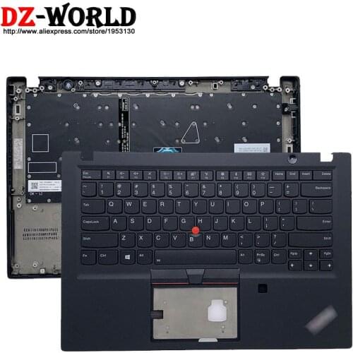 New Original US English Backlit Keyboard With Palmrest Upper Case for Thinkpad T490S T495S Laptop 02HM280 02HM316