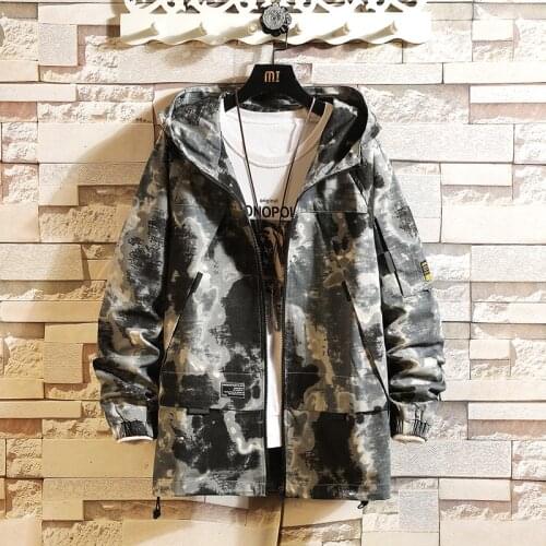 2021 New Men Camoulfage Parka Big Pockets Casual Jacket Hooded Color Thicken And Warm hooded Outwear Coat Size 5XL