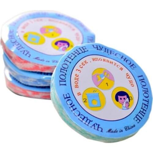 5 Pcs/set Non-woven Fabric Disposable Compressed Towel Super Portable Travel Mini Face Care Magic Hand Towel For Outdoor Sports