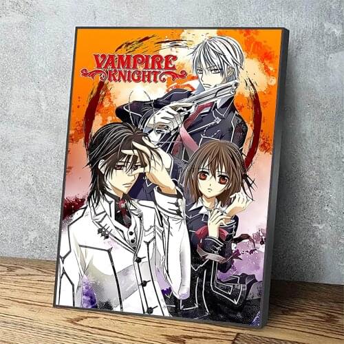 Print Modular Vampire Knight Picture Canvas Anime Japan Man Girl Painting Poster For Living Room Home Decor Wall Art Framework