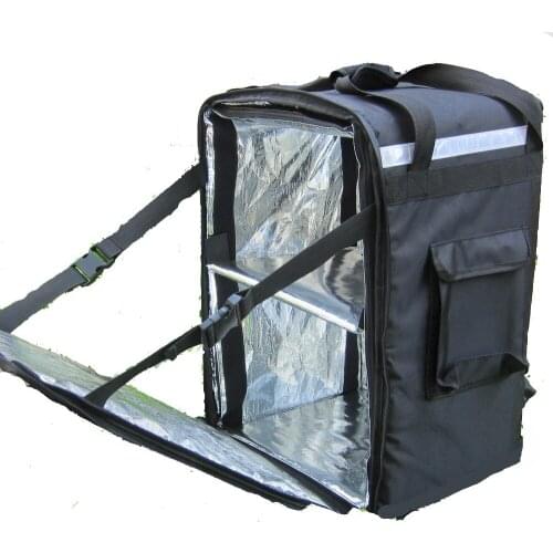 PK-86Z: Restaurant Food Bags, Extra Large Heavy Duty Pizza Delivery Backpack,Side Loading,Zipper Closure, 16" L x 13" W x 24" H