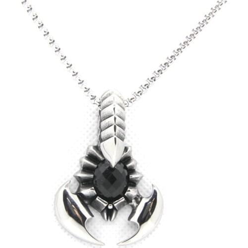 Support Dropship New Design Scorpion Pendant 316L Stainless Steel Fashion Jewelry Red Black Crystal Scorpion Pendant