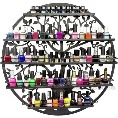 30%A 5/6 Layers Iron Nail Polish Shelf Manicure Special Cosmetics Boutique Store Shelves Round Gel Nail Polish Display Wall Rack