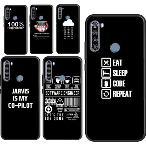 Programmer Code Software Phone Cover For Xiaomi Redmi Note 9 Pro 8 7 8T 9S 7A 8A 9A 9C 9T K40 Redmi Note 10 Case