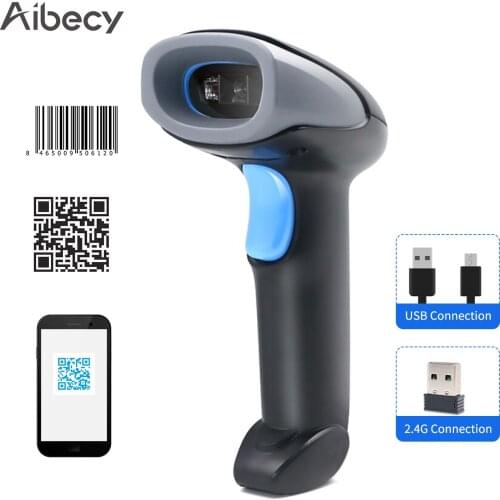 Aibecy Handheld Barcode Scanner 1D/2D/QR Code Scanner Bar Code Reader for Supermarket Retail Library Logistics Warehouse
