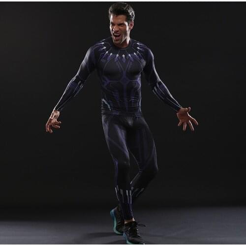 S-2XL Compression Tights 3D Printed Pattern Pants Men Sweatpants Quick Dry Sports Skinny Leggings Trousers Male 2021