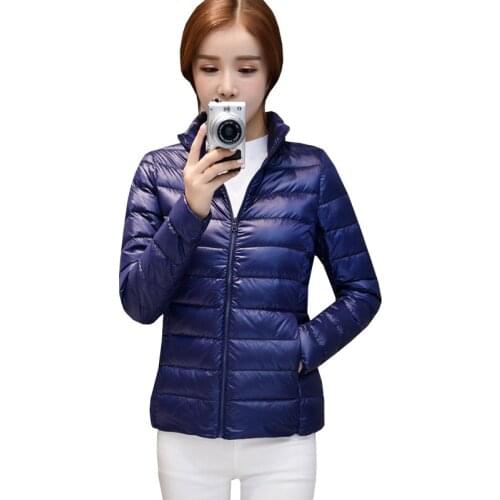 S~4XL New Autumn Winter Warm Women Ultra Light Down Jacket White Duck Down Lightweight Parkas Ladies Thin Slim Coat AB421