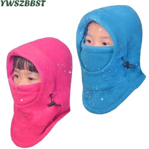 Winter Baby Hats with Hood Scarf Mask Warm Plush Kids Hat Children Cap for Boys and Girls Hats