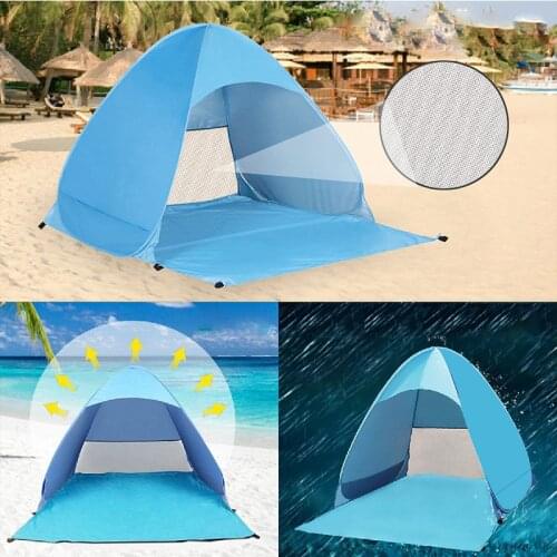 Foldable beach tent automatic 2 second speed open beach sunshade double fishing tent outdoor leisure tent
