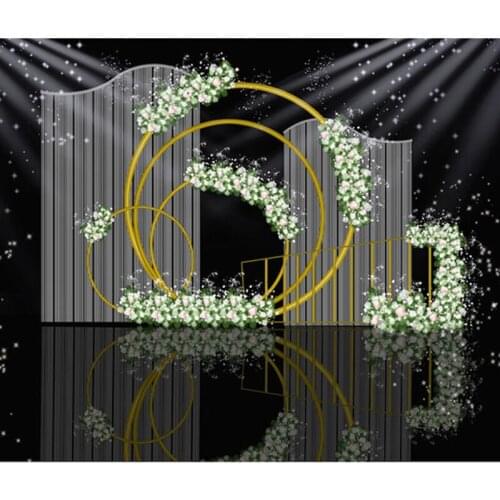 Wedding Circle Backdrop Arch Birthday decor metal arch mariage backdrop party event supply flower arch stand balloon arch stand