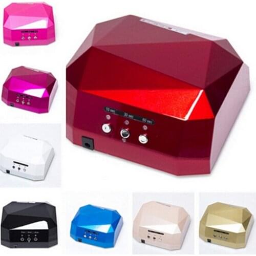 Auto Sensor 36W UV Lamp Nail Dryer Diamond Shape CCFL Light Gel Curing LED UV Lamps Drying For UV Gel Polish Nail Art Tools