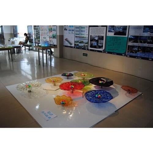 Recessed Restaurant Wall Decoration Lighting Fashion Murano Glass Wall Decorative Plates