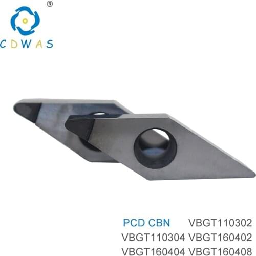 VBGT110302 VBGT110304 VBGT 160402 160404 160408 PCD CBN Diamond Cubic boron nitride Inserts Milling Turning Tool CNC Lathe Tools