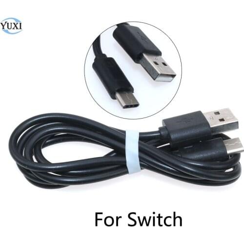 YuXi 10pcs 1m Black White Type-C USB Reversible Charging Data Cable Line For Nintend Switch NS Fast Charging USB Charger Cables