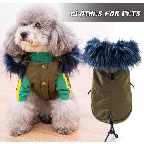 Pet Cats And Dogs Winter Warm Down Jacket Medium And Small Dog Chihuahua Hooded Clothes Lightweight Hoodie
