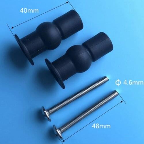 1Pair Accessories Toilet Seat Reusable Nuts Tool Universal Fixing Rubber Top Solid Small Expansion Screw Home Hinges