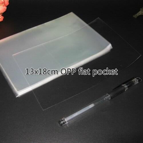 100pcs open top punches Clear Cellophane Bags 13x18cm Transparent Opp Cosmetic Plastic Packing Bag Gift Candy Tools Flat Pocket