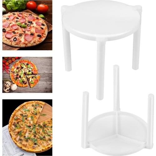 100pcs Pizza Saver Stand White Plastic Tripod Stack For Restaurant Container Pizza Stand Tripod Anti-Adhesion Support Frame