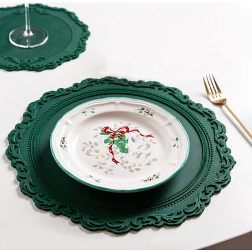 Silicone Round Placemat Heat Resistant Wear Resistant Non - Slip Washable Table Mat Cup Mat Dinner Table Decoration coasters