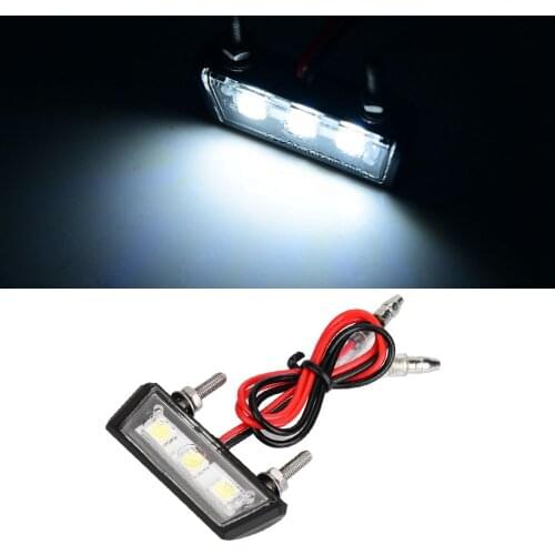 12V Universal Motorcycle License Plate White LED light Waterproof Motorcycle License Light Lamp Trailer Step Lamp